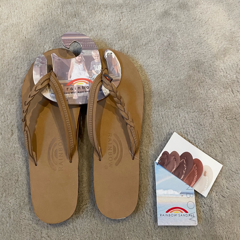 Rainbow Sandals Sierra Brown Flip Flops Size Large